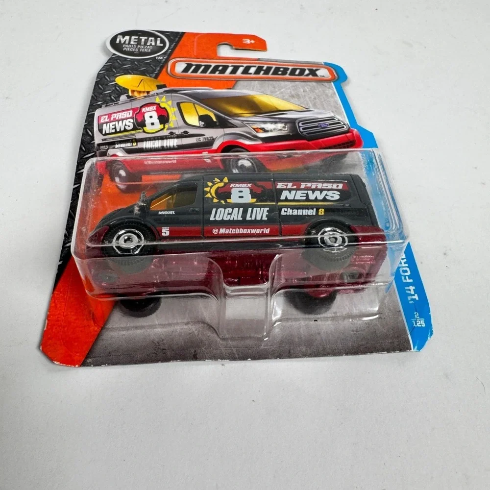 Matchbox '14 Ford Transit News Van El Paso Local Live Channel 8 Diecast MBX 21/1